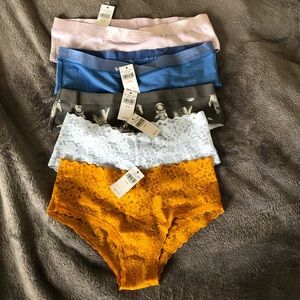 nwt aerie 5 pairs of panties
